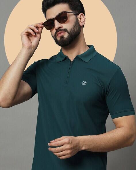 RENUOVO Men Regular Fit Polo T-Shirt
