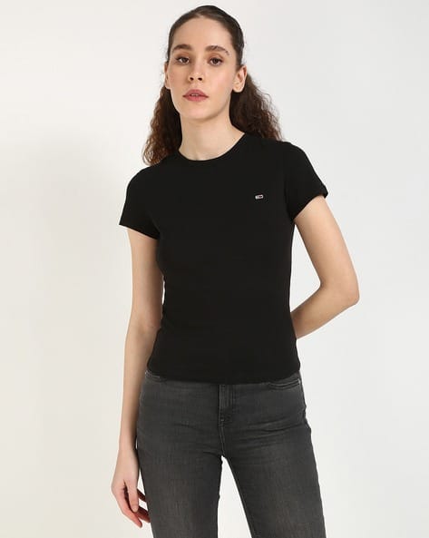 Buy Black Tshirts for Women by TOMMY HILFIGER Online