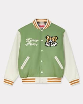 KENZO ケンゾー22AW VARSITY BOMBER JACKET L -288Wx360H-469690246-palekhaki