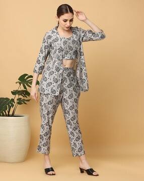 cora Women Paisley Print 3-Piece Pant-Suit Set-picture-46