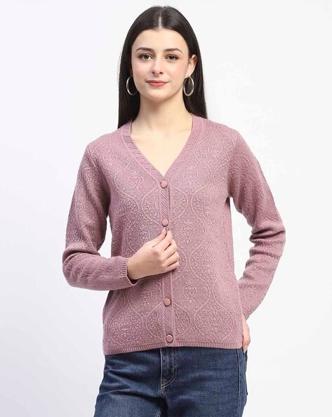 Madame Women Self-design Cardigan