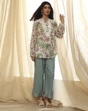 biba Women Straight Fit Palazzos with Elasticated Waist-picture-10