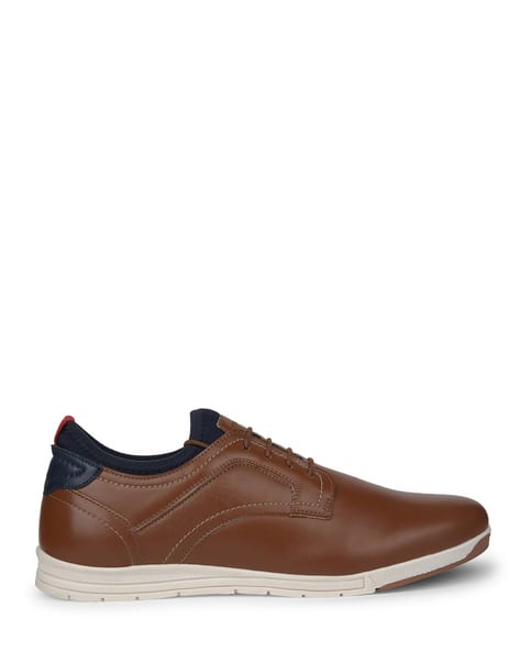 Bata Men Round-Toe Lace-Up Casual Shoes