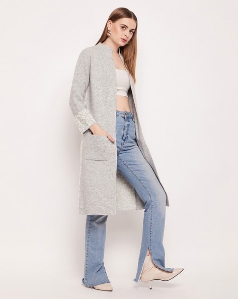 Women Leopard Print Relaxed Fit Front-Open Shrug