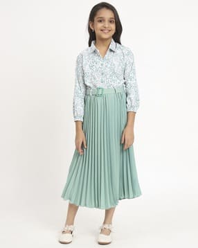 Girls Printed A-Line Dress