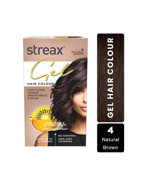 STREAX Gel Hair Color for Women - Natural Brown 4