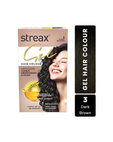 STREAX Gel Hair Color for Women - Dark Brown 3