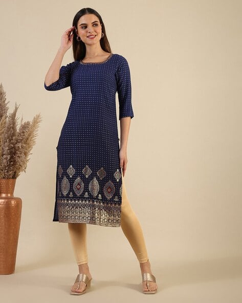 Women Printed Straight Kurta