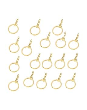 Gold and Steel Rings for Keychains