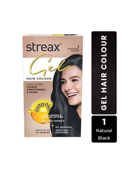 STREAX Gel Hair Color for Women - Natural Black 1