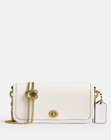 Buy Coach Dinky Small Leather Bag 14 White Color Women AJIO LUXE