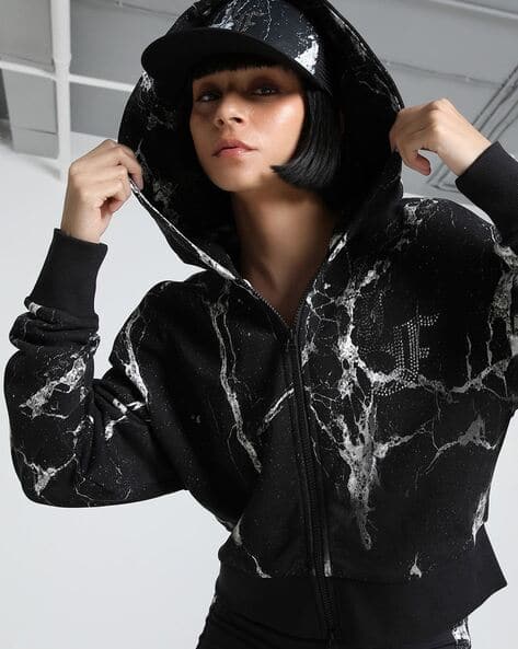 Lafrance Women Relaxed Fit Crop Hoodie