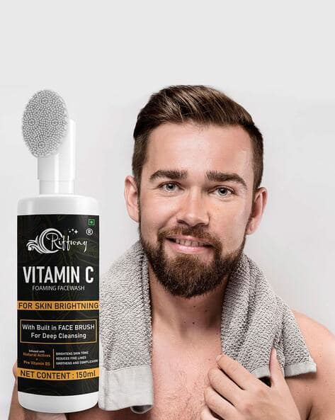 RIFFWAY Pure Glow Vitamin C Foaming Face Wash - Antioxidant-Powered Cleansing for Healthy Skin 150ML