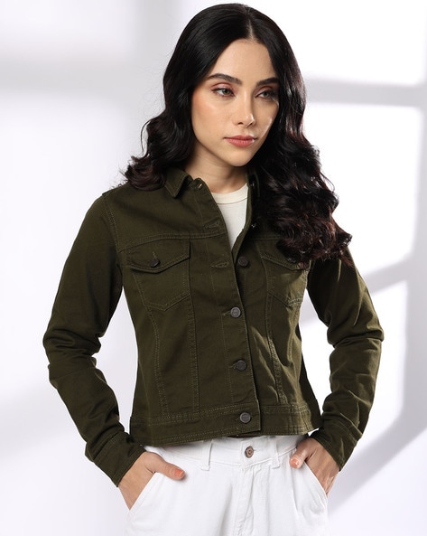 Women Regular Fit Trucker Jacket