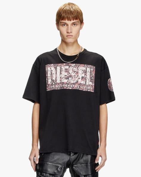 Buy Black Tshirts for Men by DIESEL Online | Ajio.com