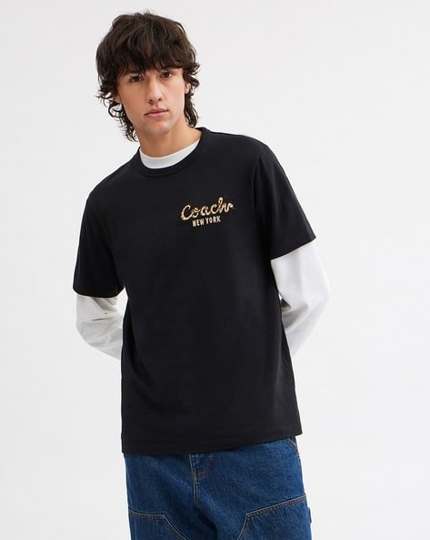 Buy Coach New Year Snake Script Relaxed Fit Cotton T-Shirt