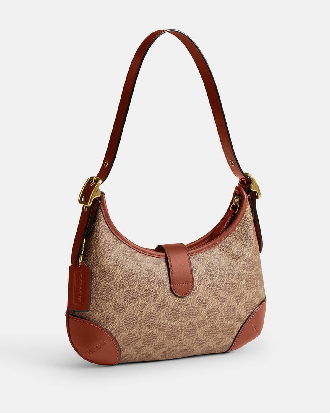 Buy Coach Hamptons Signature Canvas Small Hobo Bag | Tan Color