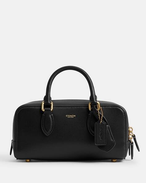Buy Coach Bowery Small Leather Satchel Bag 22 | Black Color Women