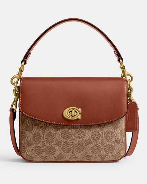 In Signature Canvas Coach Shoulder Bag Brown Buy Coach Women