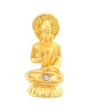 Brass Gold Plated Buddha Car Stand