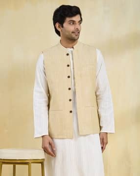 fabindia Men Regular Fit Nehru Jacket-picture-11