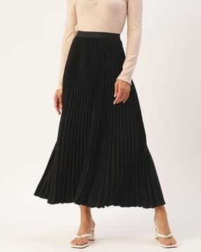 zwerlon x ag Women Accordion Pleated Flared Skirt-picture-27