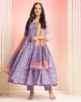 svaraa Women Printed Anarkali Kurta Set-picture-23