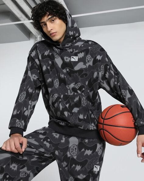 Dress Code Camo Men Oversized Basketball Hoodie