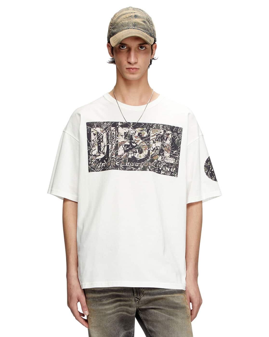 DIESEL ディーゼル T-Cranet-LS tie-dye T-shirt Diesel Tie-dye T