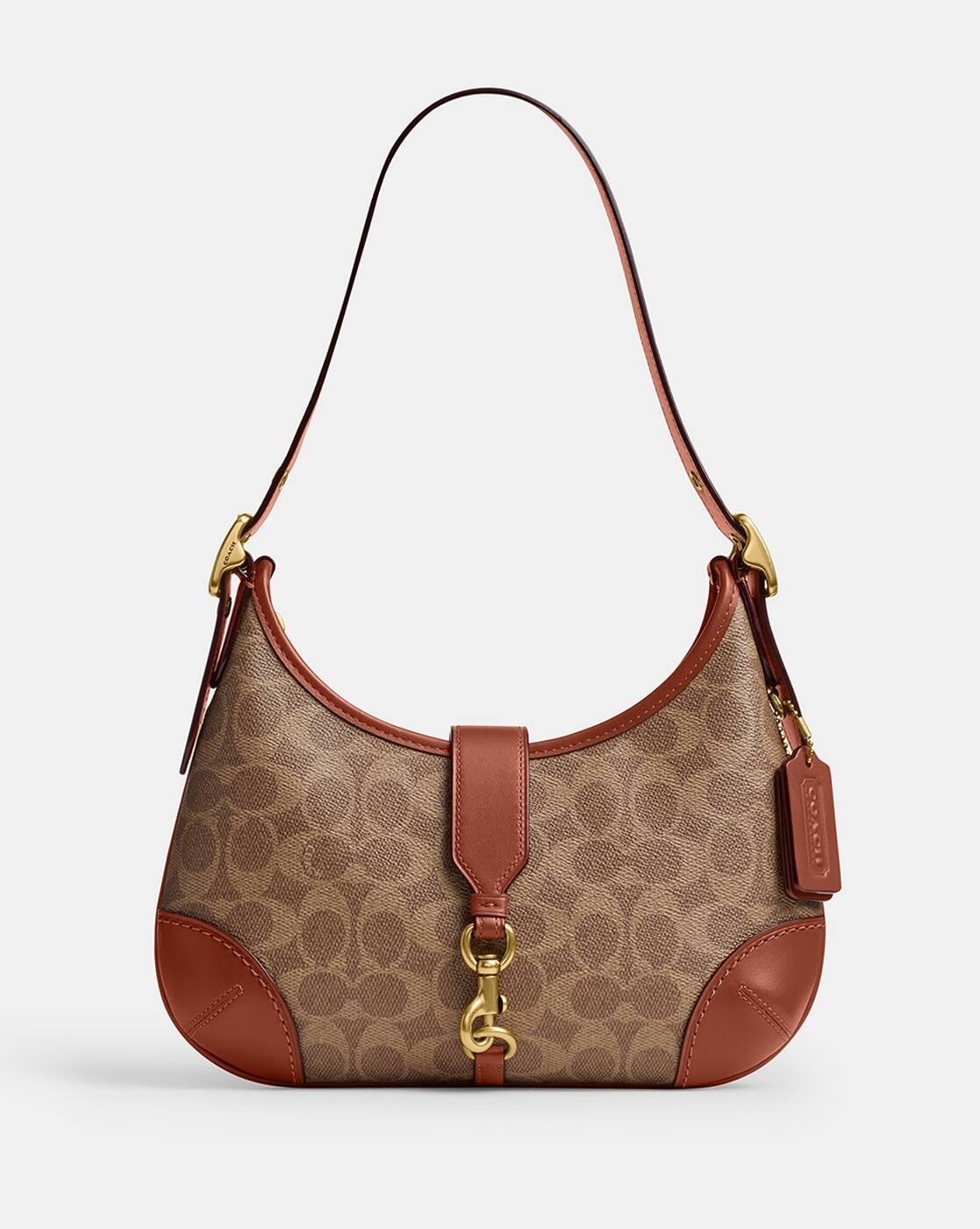 Buy Coach Hamptons Signature Canvas Small Hobo Bag | Tan Color