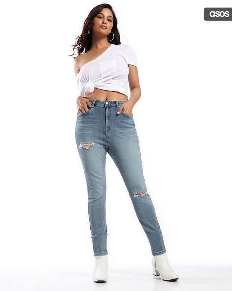 Buy Blue Jeans \u0026 Jeggings for Women by ASOS DESIGN Online | Ajio.com