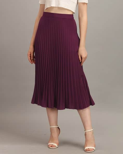 Women Pleated A-Line Skirt