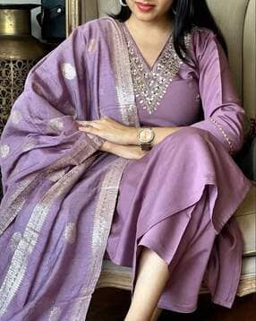 svaraa Women Embellished Straight Kurta Set-picture-49