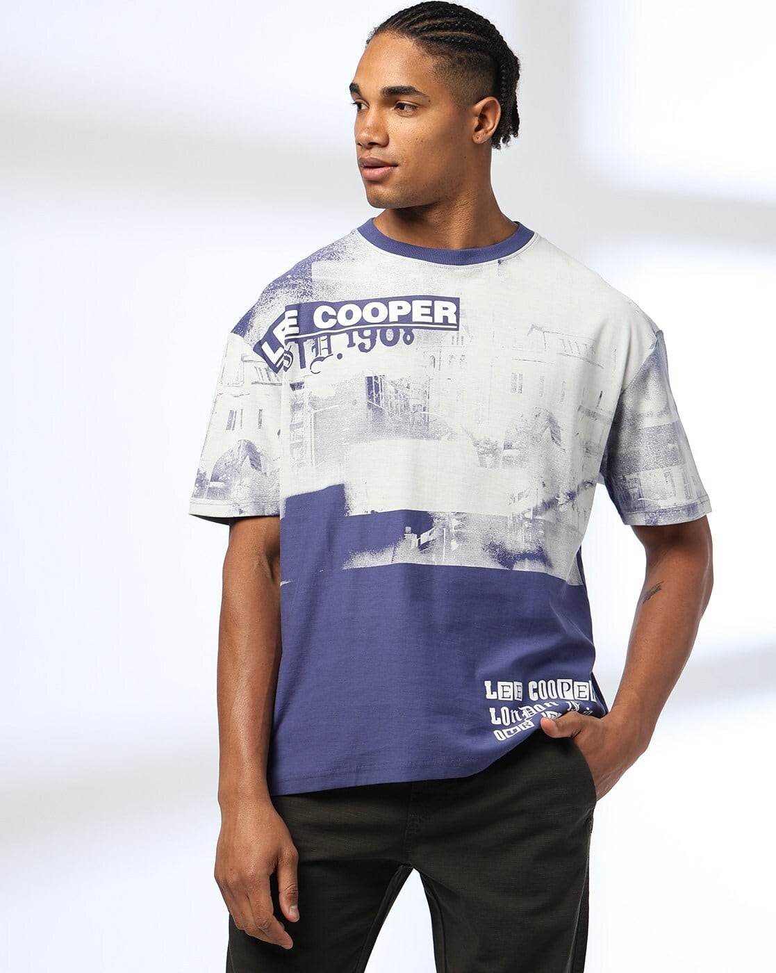 Buy LEE COOPER Men Graphic Print Oversized C Online | Ajio.com