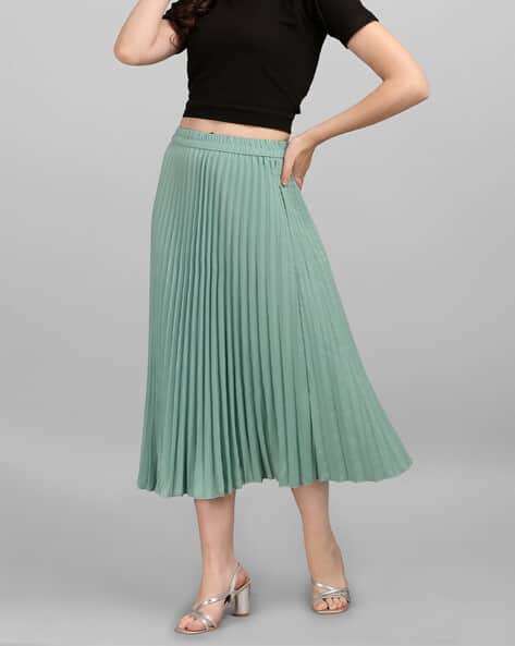 Buy Mint Green Skirts for Women by LookShine Online