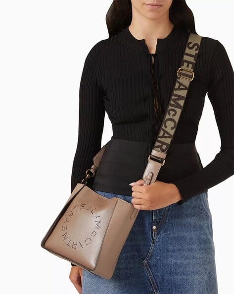 Buy Stella Mccartney Logo Small Shoulder Bag | Moss Beige