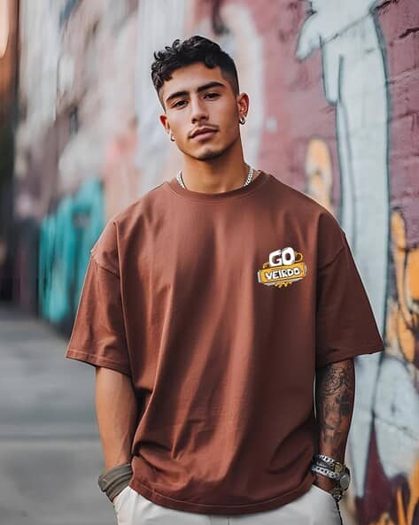 Buy Brown Tshirts for Men by VEIRDO Online