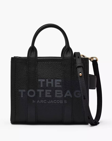 Buy MARC JACOBS The Leather Mini Crossbody Tote Bag | Black Color 
