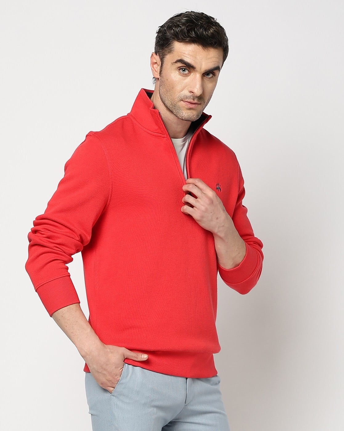 Buy BROOKS BROTHERS Knitted Cotton French Rob Hal Online | Ajio.com
