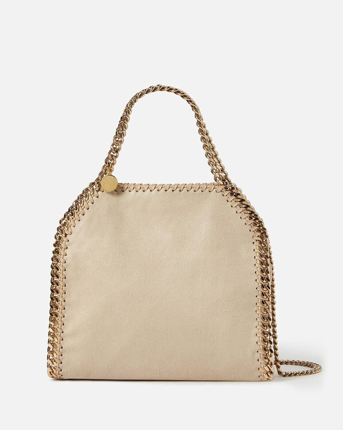 トートバッグ Stella Mccartney Mini Tote Eco Shaggy Deer W/Gold Color Stella McCartney - Falabella mini tote bag Gold - The Corner
