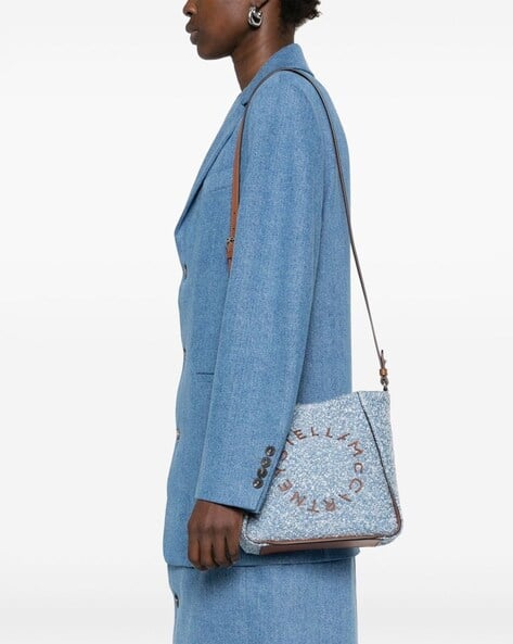 Buy Stella Mccartney Brand Embroidered Tweed Small Crossbody