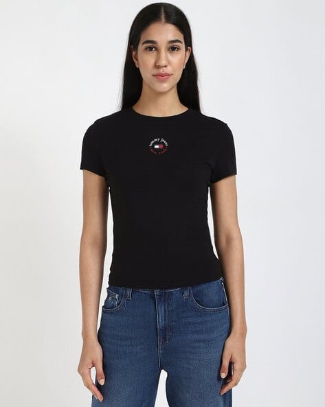 TOMMY HILFIGER Women Essential Slim Fit Crew-Neck T-Shirt