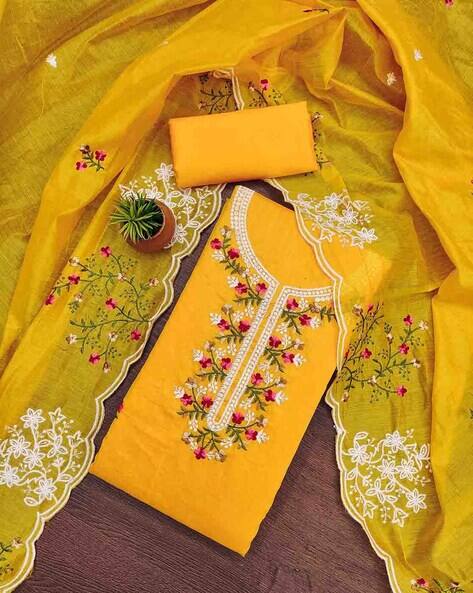 SVARAA Women Embroidery Unstitched Dress Material