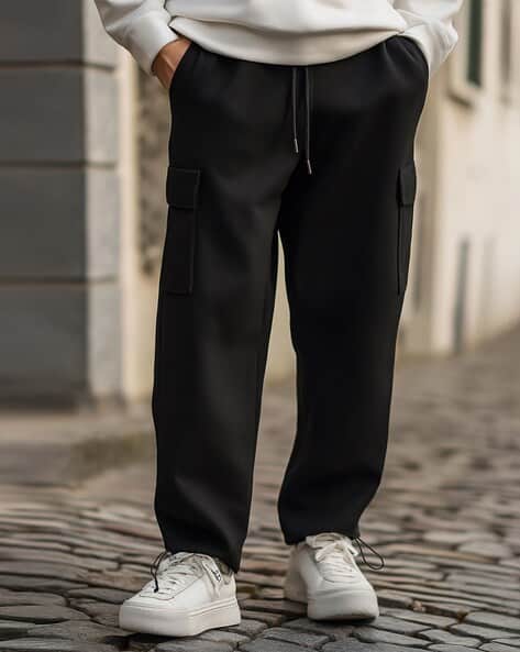 Asos Baggy Track Pants Oversized Black Joggers Mens Buy ASOS