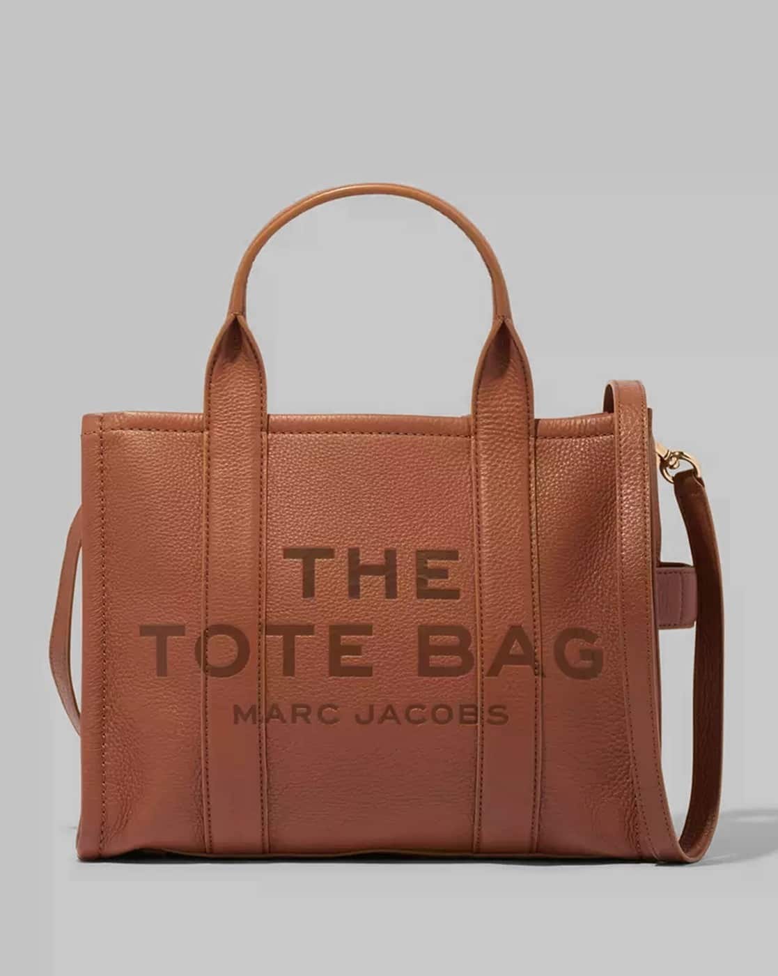 Buy MARC JACOBS The Leather Medium Tote Bag | Brown Color Women