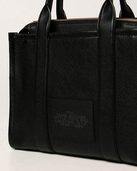 Buy MARC JACOBS The Leather Medium Tote Bag | Black Color Women