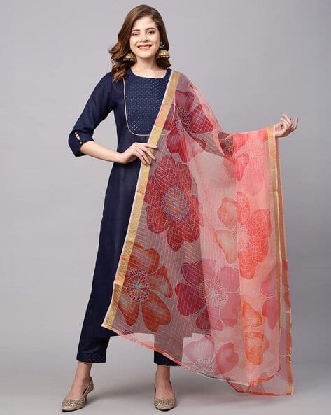 SVARAA Cotton Straight Kurta Set