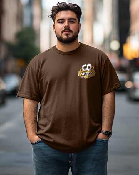 Buy Brown Tshirts for Men by VEIRDO Online