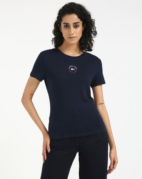 TOMMY HILFIGER Women Essential Slim Fit Crew-Neck T-Shirt