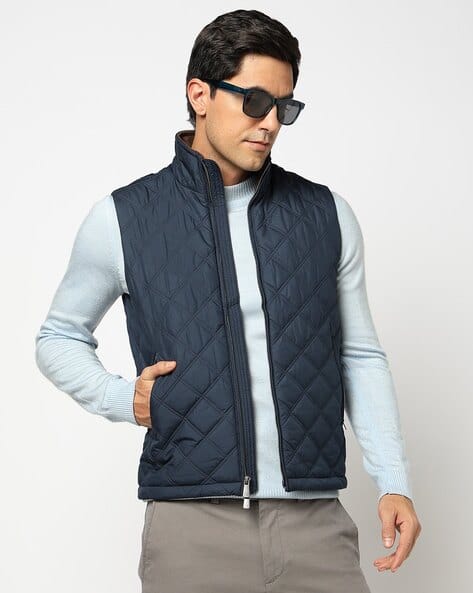 Buy BROOKS BROTHERS Paddock Diamond Quilted Vest Jacket Blue